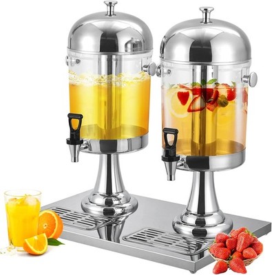 4.2 Gallon Beverage Dispenser with Ice Core Stainless Steel Cold Drink Dispenser