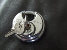 KASP High Security Quality Stainless Disc Padlock 60mm Garage / Garden Shed