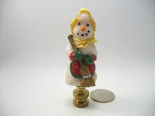 Lamp Finial Snowman Girl Painted Resin Christmas Holiday Lamp Decoration T20