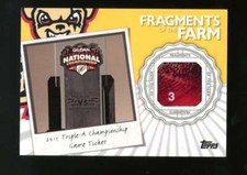 2016 Topps Pro Debut 2015 Triple-A Championship Ticket Relic JX1716