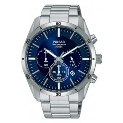 PULSAR PT3839X1,Men's Chronograph,QUARTZ,STAINLESS CASE,Bracelet,100m WR,PT3839