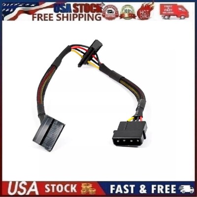 Monoprice 12inch 4pin MOLEX Male to (2) 15pin SATA II Female Power Cable