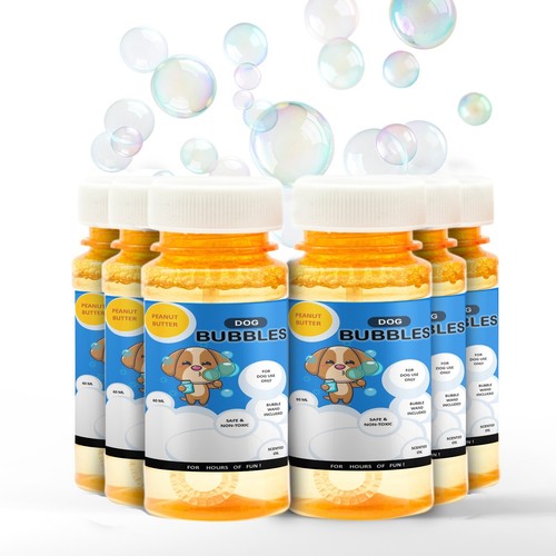 Dog Bubbles for Interactive Play Toys with PEANUT BUTTER & BEEF Meat Scents Lot - Picture 10 of 14