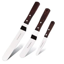 Offset Cake Icing Spatula Set Of 3 Professional Stainless Steel Decorating Frost