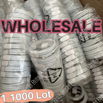 Bulk Lot USB Cable For Apple iPhone 14 13 12 Pro Max XR XS 5 6 8 7 Charger Cord