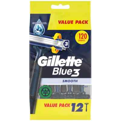 Gillette Blue 3 Smooth Einwegrasierer Nassrasierer 12 Stück