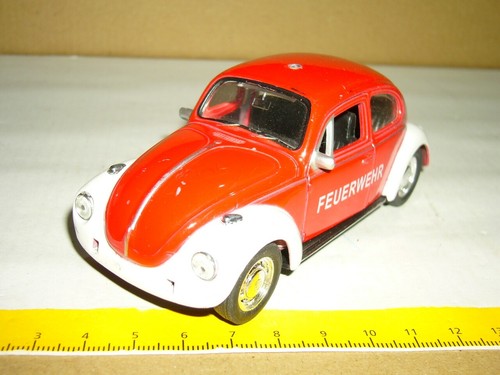 WELLY Volkswagen Beetle Feuerwehr mit Rückziehmotor, No. 42343