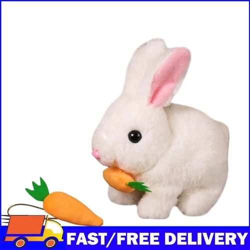 Cute Electric Rabbit Interactive Electronic Pet Plush Bunny Toy for ...