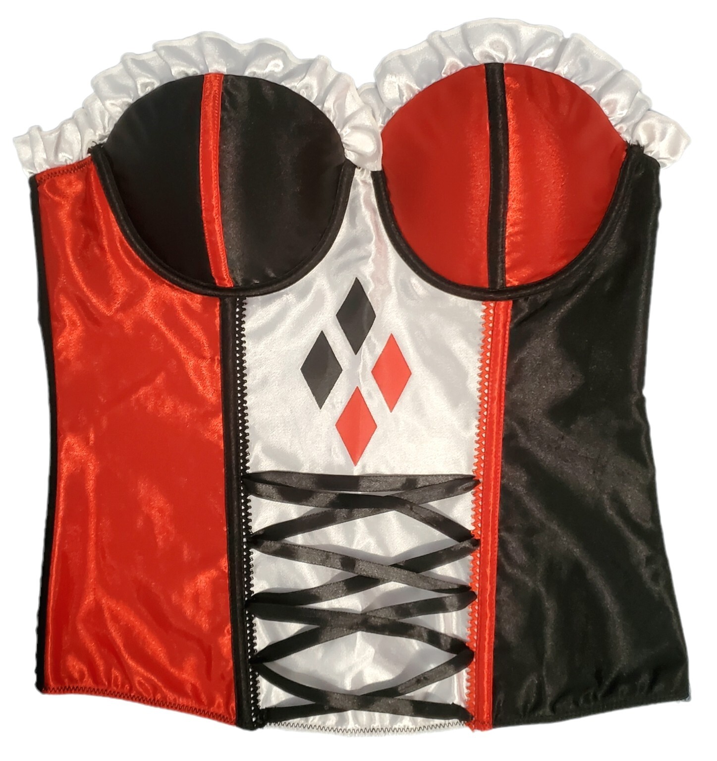 Sexy Harley Quinn Costume Bustier Corset Top Hallowee… Gem