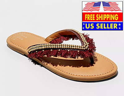 fringe flip flops