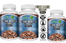Pine Bark Extract Proanthocyanidins 6000 mg 180 caps total 3 bottles no GMO