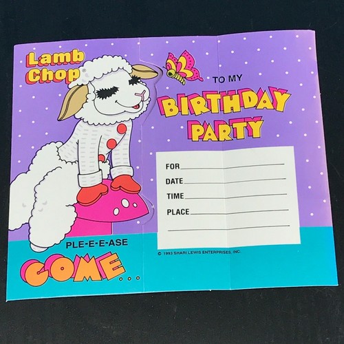 Lot of 40 CARDS (5 Packs) LAMB CHOP BDAY PARTY INVITATIONS vtg 80s 90s cartoon - Picture 9 of 11