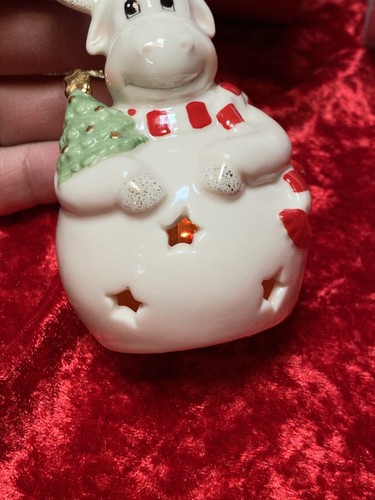 Lenox Color Changing Lit Moose Ornament Cut Out Stars - Tested And Works Great! - Picture 2 of 4