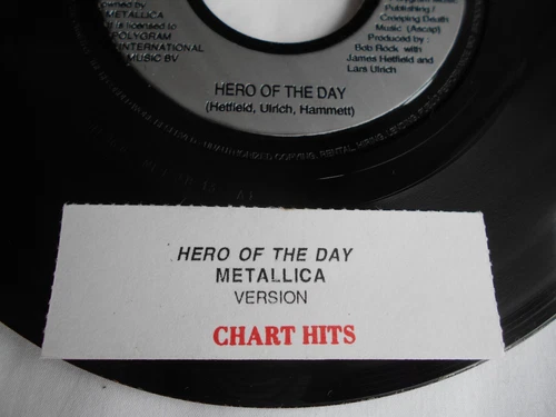 Metallica Hero of the Day Mint- 1996 7" Jukebox Promo Vertigo MET JB 13 V Rare