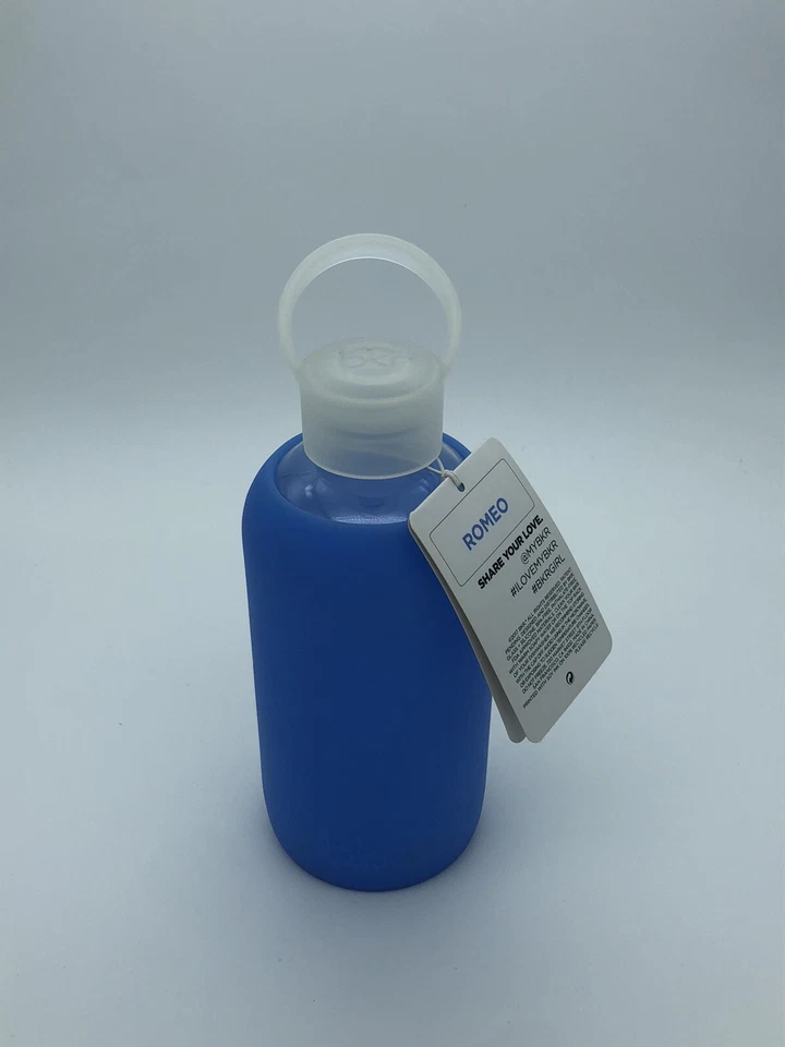 bkr Glass Water Bottle BPA Free Silicone Sleeve Little ROMEO 500ml 16 oz New  - Image 2 of 4