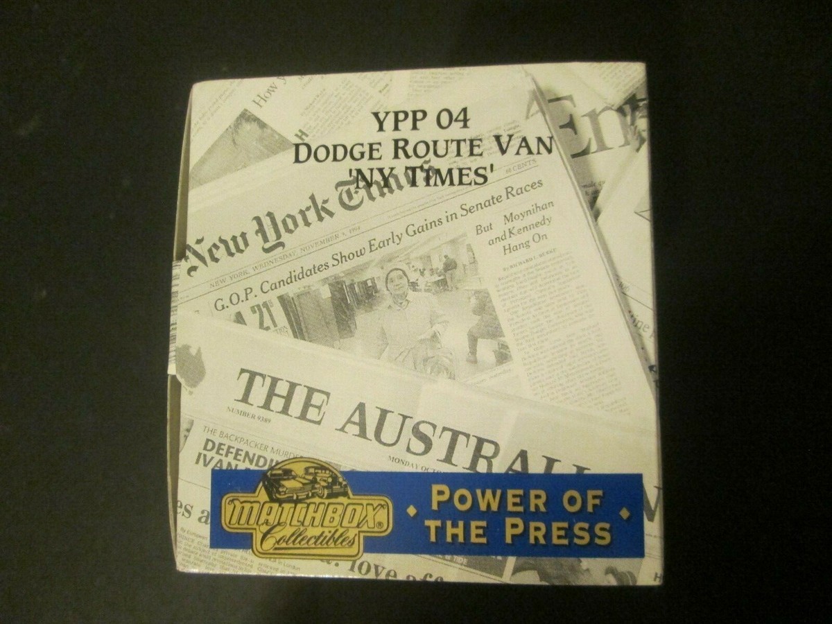 Matchbox 1930 MODEL A FORD VAN DODGE ROUTE VAN POWER OF THE PRESS MODEL Of Yesteryear Scale 43 I.344636232