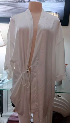 Victoria Secret Bride Robe Bridal One Size White Satin Feel Bride rocks Xs -L