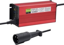 48 Volt 10 Amp for Club Car Golf Cart Battery Charger with 3 Pin Round Plug RED