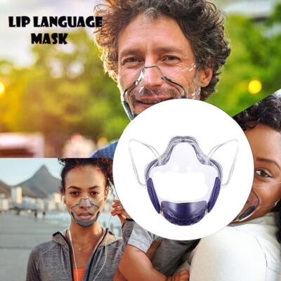 PC Visible Clear Face Mask Transparent Face   Covering Anti Fog
