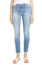 FRAME DENIM Le High Rise Ripped Ankle Skinny Jeans Denim Muse 24 215 A581