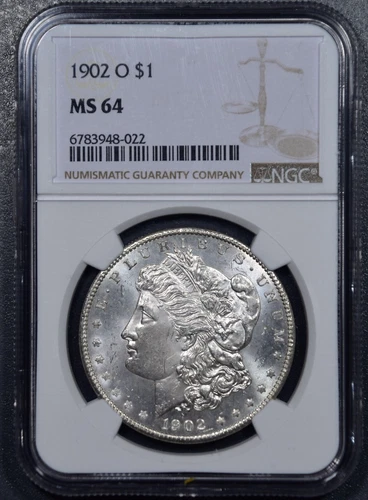 1902-O $1 MORGAN SILVER DOLLAR KM#110 NGC MS 64 A4511