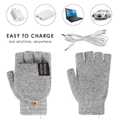 ORORO Unisex Heated Gloves Rechargeable with Battery Pack(Black/Orange ORORO Unisex Heated Gloves Rechargeable with Battery Pack(Black/Orange