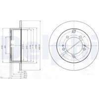 2X Delphi BG3815 Bremsscheibe FüR Mitsubishi