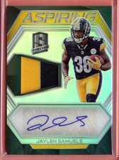 2018 SPECTRA ASPIRING SILVER PRIZM JAYLEN SAMUELS RC AUTO PATCH 216/299!!