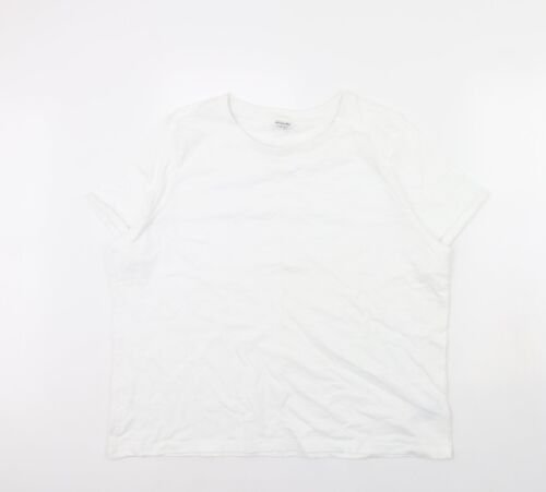 Simply Be T-shirt femme en polyester blanc basique taille 20 à col rond - Photo 1/12