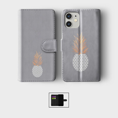 HÜLLE FÜR IPHONE 17 16 15 14 13 PRO MAX WALLET FLIP HANDY COVER GLITZER ROSEGOLD