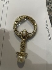 Vintage Qvc Faux Pearl Magnifying glass For Pendant