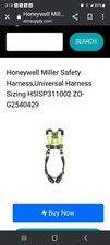 Honeywell Miller H5ISP311002 Miller H500 Harness, Vest Style, Universal Grn/Blk