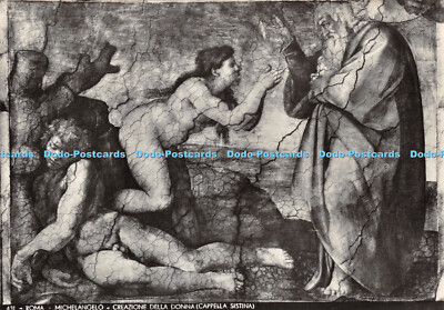 D038343 Roma. Creazione Della Donna. Cappella Sistina. E. Richter. Michelangelo.