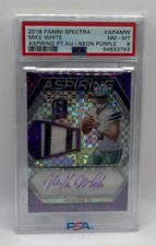 2018 Panini Spectra MIKE WHITE Neon PURPLE Rookie Patch Auto #/35 PSA 8