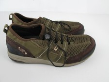 OLUKAI Kia'i Trainer Mesh Shoes Mens Sz 9 Green Brown Slip on Sneaker