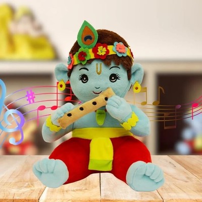 Mantra Chanting Baby Krishna (28 CM) | Musical Soft Plush Toy, Toddlers & Babies