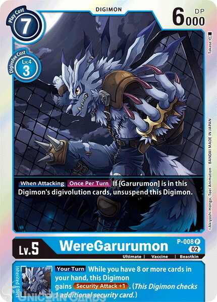 P-008 WereGarurumon :: Promo Foil Digimon Card :: RB01: Resurgence Booster ::