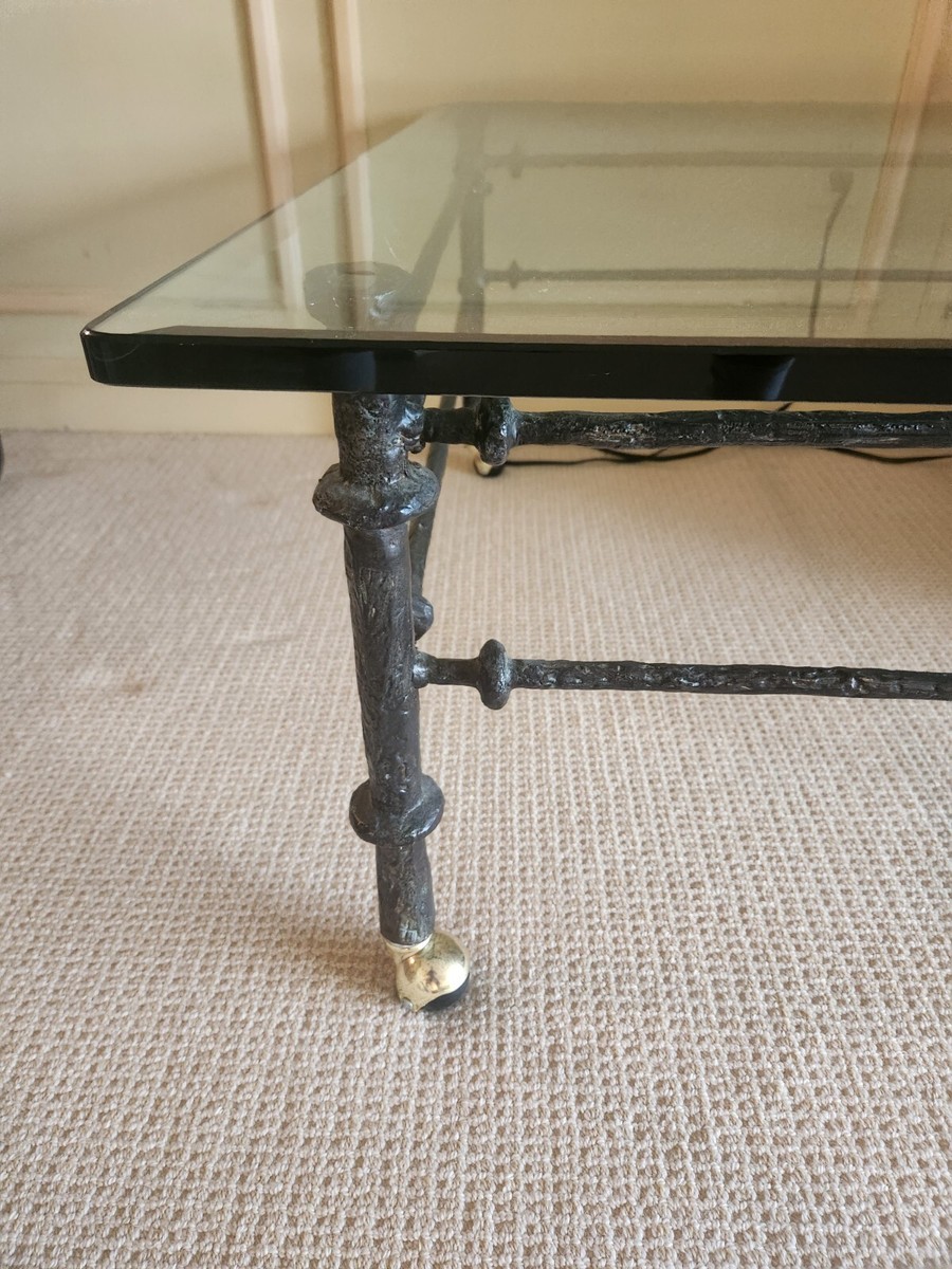 1970's Wrought Iron Giacometti Style Coffee Table | eBay