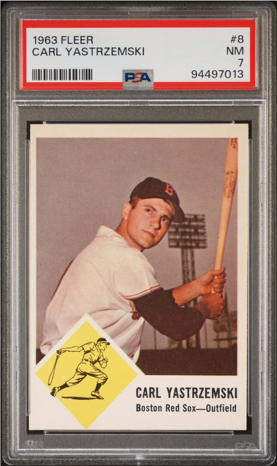 1963 FLEER # 8 CARL YASTRZEMSKI RED SOX PSA 7