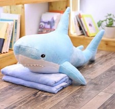 Big Giant Shark Skin 39" Pillow Case Stuffed Animal Plush Toys Doll Kids Gifts