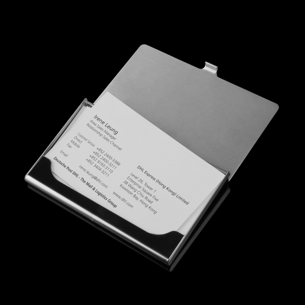 Business Holder Metal Case Pocket Holders Stainless Steel Name eBay