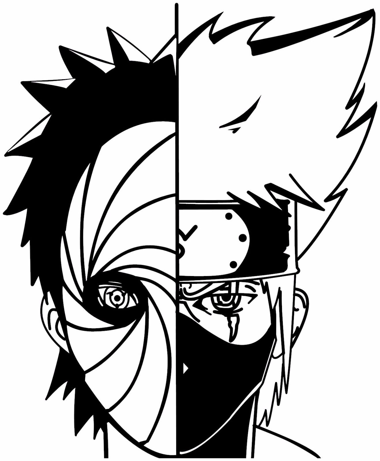 Óbito y kakashi  Naruto sketch drawing, Kakashi drawing, Naruto sketch