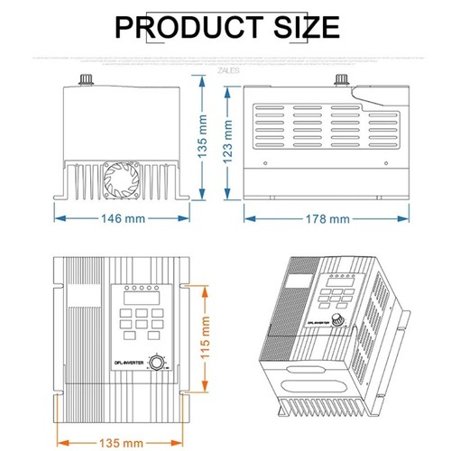 Frequency Converter 220V To 380V 3 Phase Output Inverter VFD 0.75KW 1.5KW 2.2KW - Picture 5 of 8