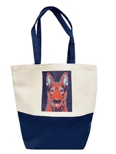 Beaux Madison Canvas Shopping Tote Shopping Bag German Shepherd Medium-NWOT
