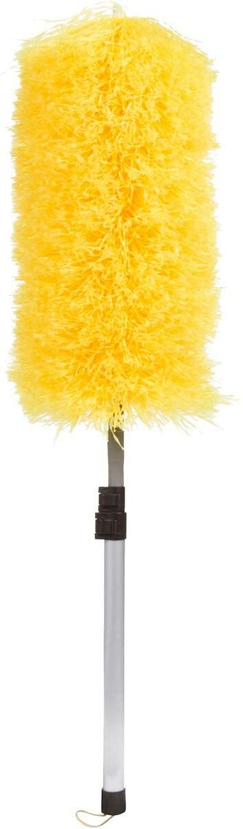 Telescopic Microfiber Duster w/ Extension Pole, Scratch Free (Yellow)
