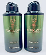 2 BATH BODY WORKS MEN'S COLLECTION WOODLANDS BODY SPRAY MIST 3.7 oz NEW