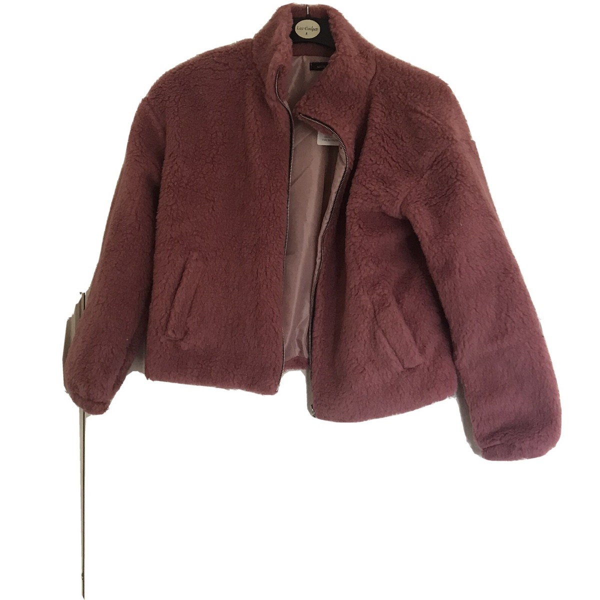 Ladies 'I saw it First' Borg jacket medium Rose UK