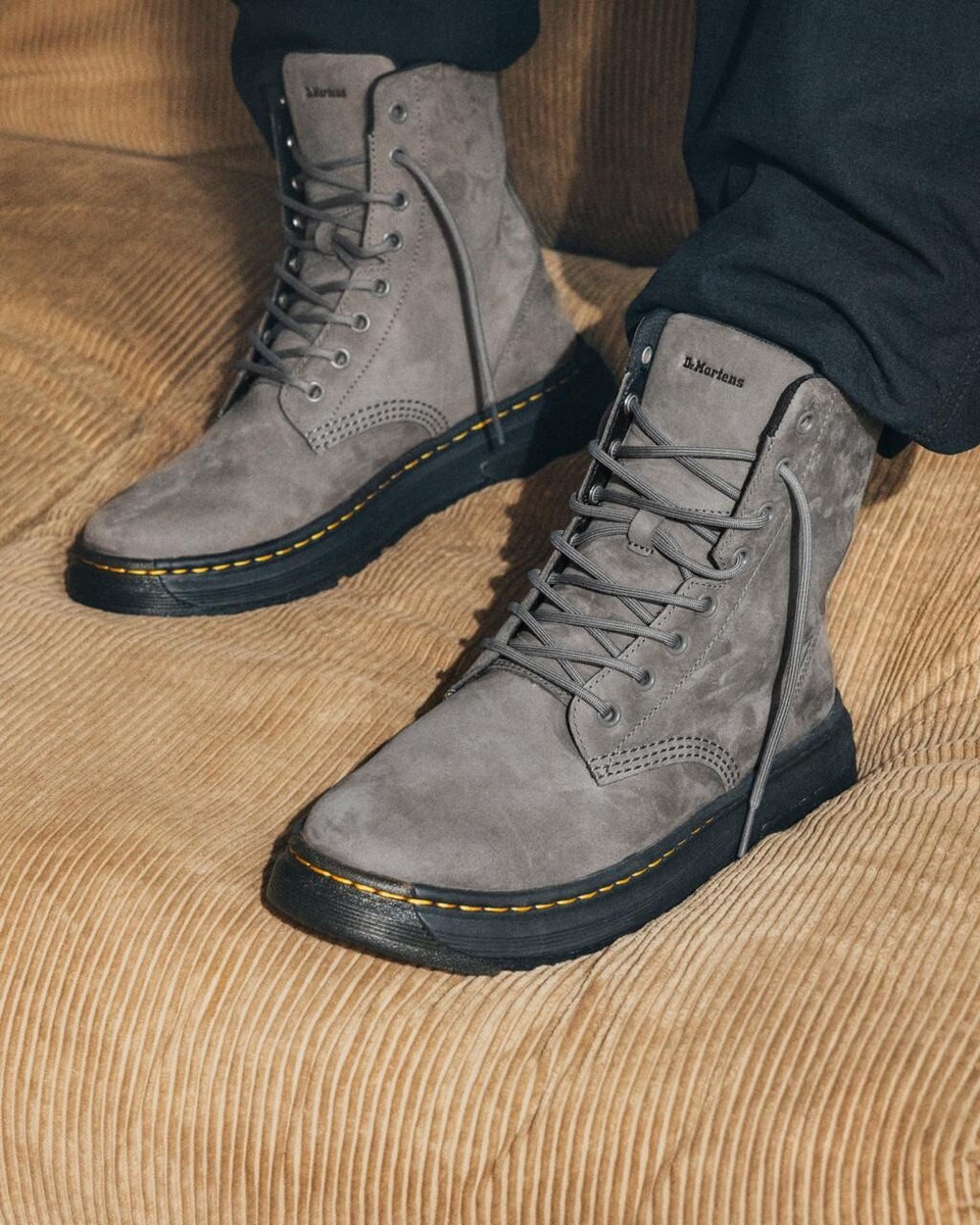 Men’s Crewson Nubuck Leather Everyday Gray Lace Up Boots  New