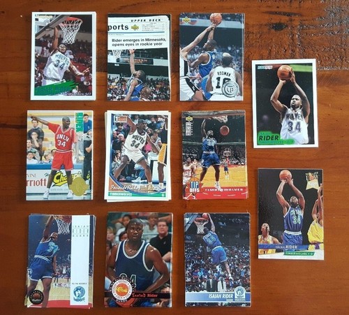 lot of 11 isaiah rider all diff basketball cards w/ rookies
