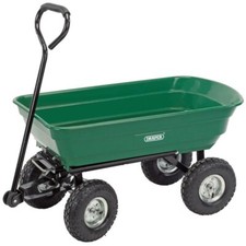 Draper Garden Tipping Trolley Cart, 75L